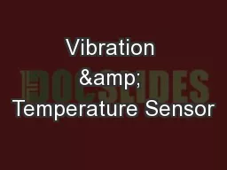 Vibration & Temperature Sensor