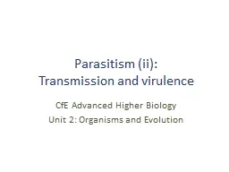 Parasitism (ii):