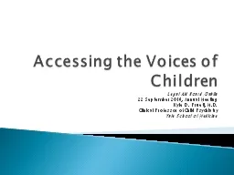Accessing the Voices of Children