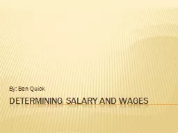 Determining salary and wages