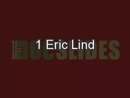 1 Eric Lind