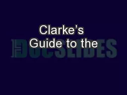 Clarke’s Guide to the