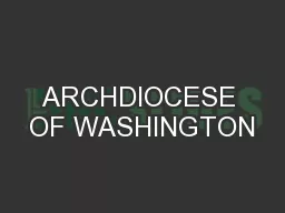 ARCHDIOCESE OF WASHINGTON