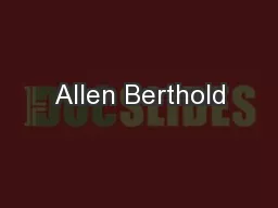 Allen Berthold
