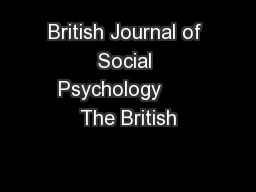 British Journal of Social Psychology      The British