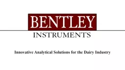 Innovative Analytical Solutions for the Dairy Industry