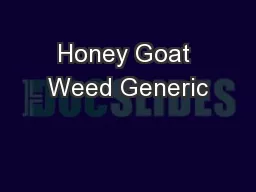 Honey Goat Weed Generic