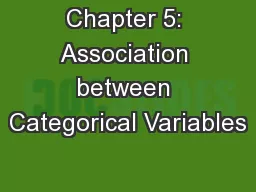 Chapter 5: Association between Categorical Variables