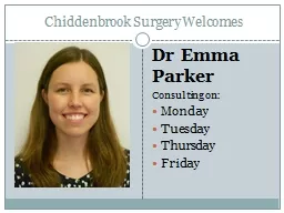 Chiddenbrook Surgery Welcomes