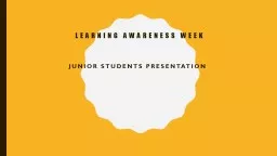 Learning awareness week