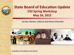 State Board of Education Update
