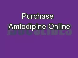 Purchase Amlodipine Online