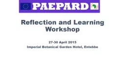 Reflection and Learning Workshop