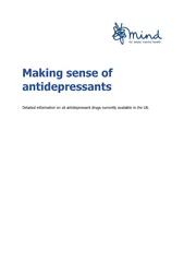 Making sense of antidepressants Detailed information o