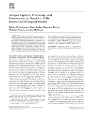Antigen Capture Processing and Presentation by Dendrit