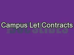 Campus Let Contracts