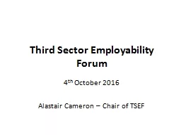 Third Sector Employability Forum