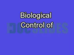 Biological Control of