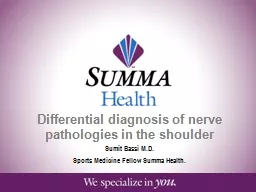 Differential diagnosis of nerve pathologies in the shoulder