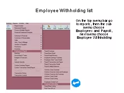 Employee Withholding list
