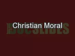 Christian Moral