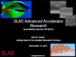 SLAC Advanced Accelerator Research
