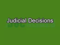 Judicial Decisions
