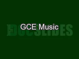 GCE Music