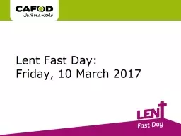 Lent Fast Day: