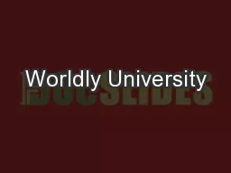 Worldly University