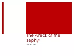The wreck of the zephyr