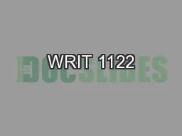WRIT 1122