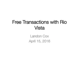 Free Transactions with Rio Vista