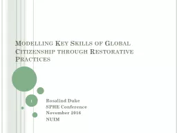 Modelling Key Skills of Global Citizenship through Restorat