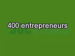 400 entrepreneurs
