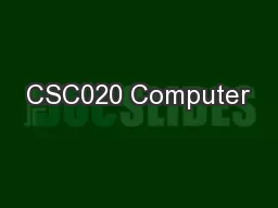 CSC020 Computer