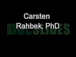 Carsten Rahbek, PhD