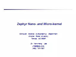 Zephyr Nano- and Micro-kernel