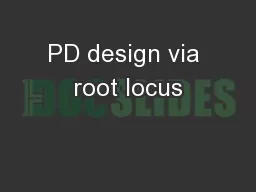 PD design via root locus