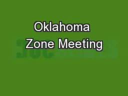 Oklahoma Zone Meeting