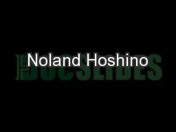 Noland Hoshino