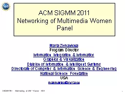 1 ACM SIGMM 2011