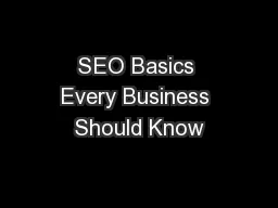 SEO Basics Every Business Should Know