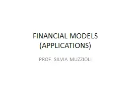 FINANCIAL MODELS (APPLICATIONS)