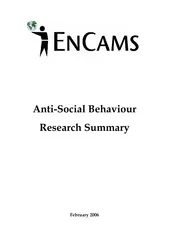 AntiSocial Behaviour Research Summary Pag e   Backgrou
