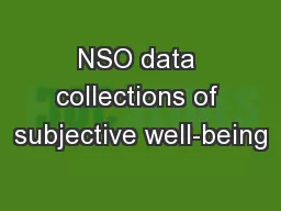 NSO data collections of subjective well-being