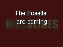 The Fossils are coming