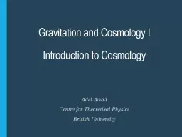 Gravitation and Cosmology I