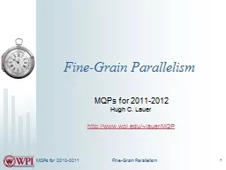 Fine-Grain Parallelism