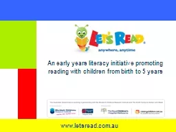 An early years literacy initiative promoting reading with c